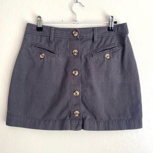 Urban Outfitters BDG Slate Gray Button Mini Skirt Women’s Size 8 Medium